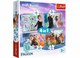 Puzzle 4v1 Úžasný svět Frozen