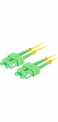LANBERG optický patch cord SM SC/APC-SC/APC duplex 2m LSZH G657A1 průměr 3mm, barva žlutá