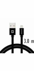 Swissten Datový Kabel Textile Usb / Lightning 3,0 M Černý
