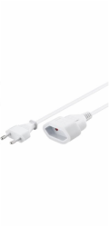 PREMIUMCORD Kabel síťový 230V, prodlužovací dvojvidlice,  2m