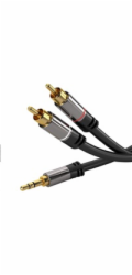 PREMIUMCORD kabel, Jack 3.5mm-2xCINCH M/M 5m