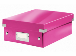 LEITZ Organizační box  Click&Store, velikost S, růžová