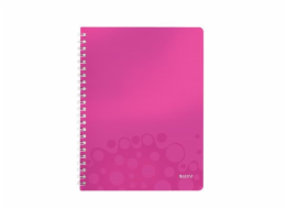 LEITZ Blok  WOW A4, PP, linka, růžová