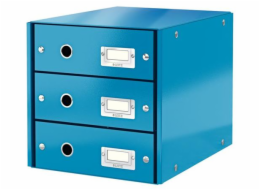 LEITZ Zásuvkový box  Click&Store, 3 zásuvky, modrá