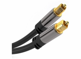 PremiumCord kjtos6-2 Kabel Toslink M/M, OD:6mm, Gold design 2m