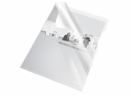 Esselte desky L Premium A4, PVC, 150 mic, sáček 25 ks, čirá