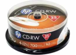 CD-RW HP 80 min. 4-12x 25-cake