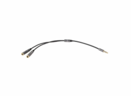 Kabel JACK 3.5 konektor 4 pin/2xJACK 3.5 zdířka stereo