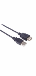 PremiumCord kabel prodlužovací USB 2.0, A-A, 0,5m, černá