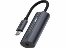 Adapter USB Rapoo UCA-1002 USB-C - Jack 3.5mm Szary  (002176830000)