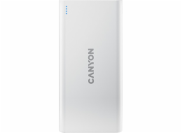 Canyon CNE-CPB1006W powerbanka PB-106W, 10000mAh Li-poly,Input 5V/2A (Micro-USB/USB-C),Output 5V/2.1A (2xUSB-A),bílá