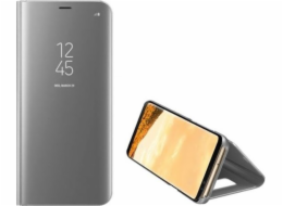 Clear View Samsung S21 stříbrné / stříbrné pouzdro