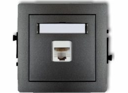 Karlik DECO Single počítačové zásuvky 1xRJ45, cat.5e, 8pin graphite 11DGK-1