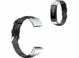 Strado Kožený řemínek pro Huawei Band 3/4 PRO (Black) univerzální