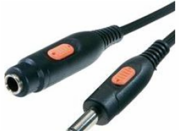 Kabel zdířka Jack 6,3mm - Jack 6,3mm 5m černá
