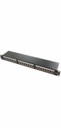 LOGILINK NP0048 LOGILINK- Patch Panel 19 Cat.6 STP 24-portový stíněný, černý