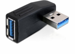 Delock - USB adaptér - USB typ A (M) do USB typ A (F) - USB 3.0 - konektor 90° - černá