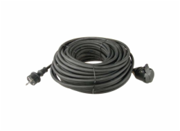 Prodlužovací přívod - spojka, 1zás. 20m, 3x1,5mm2, černá, gumový  P01720