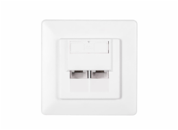 NETRACK 106-24 complete flush-mounted outlet 2xRJ45 8p8c UTP Cat6