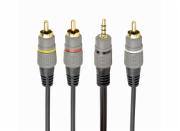 GEMBIRD Kábel, Jack 3,5mm/3x RCA (cinch) 1,5m