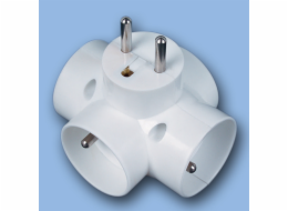 Instalační rozdvojka, 4x10A, bílá  R-48