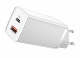 Rychlá cestovní nabíječka Baseus GaN2 Lite USB C 65W EU (bílá)