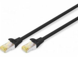 DIGITUS patch kábel Cat6A, S/FTP (PiMF), LSOH - 0,25m, čierny