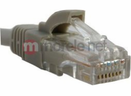 NETRACK BZPAT25U5E patch cable RJ45 snagless boot Cat 5e UTP 25m grey