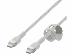 Belkin BOOST CHARGE USB-C/USB-C kabel, 3m, bíly - odolný PRO Flex