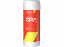 CANYON Čistící ubrousky CCL12 na plastové povrchy 100ks, mokré, netkaná textilie, antistatické, antibakteriální