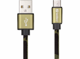 Sandberg 441-15 MicroUSB Green Camouflage 1m