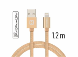 Swissten Datový Kabel Textile Usb / Lightning Mfi 1,2 M Zlatý
