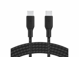 Belkin CAB014bt3MBK BOOST CHARGE™ USB-C na USB-C 100W, 3m, černý Belkin BOOST CHARGE™ USB-C na USB-C kabel 100W, 3m, černý - odolný