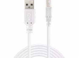 Sandberg USB-A(M) do USB-B(M) 2.0 kabel, 1.8 m, bílý