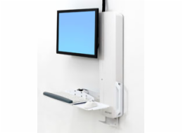 Ergotron StyleView - Montážní sada (vertikální zvednutí) - pro LCD displej / PC vybavení - systém pro sezení a stání - bílá - velikost obrazovky: až 24" - montáž na stěnu