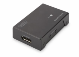 Digitus DisplayPort Opakovač na 20 m (Full HD) na 13 m (rozlišení 4K), kovové pouzdro, EQ, LED