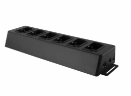 Transcend TS-DPD6N dokovací stanice pro osobní kameru DrivePro Body 30/60, 6 portů, USB 3.0, 1x LAN, 1x WAN, černá