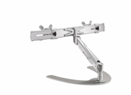 Neomounts FPMA-D940DD - Stojan - plný pohyb - pro 2 LCD displeje - stříbrná - velikost obrazovky: 10"-24" - stolní stojan, upevnitelné na stůl
