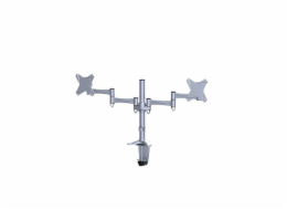 Neomounts FPMA-D1330D - Montážní sada - plný pohyb - pro 2 LCD displeje - stříbrná - velikost obrazovky: 10"-27" - upevnění svorkou, průchodka, upevnitelné na stůl