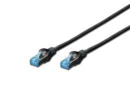 Digitus CAT 5e SF-UTP patch cable, PVC AWG 26/7, length 0.5 m, color black