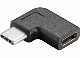 PremiumCord Adaptér USB-C/male - C/female zahnutý 90°