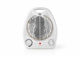 NEDIS horkovzdušný ventilátor/ termostat/ spotřeba 2000 W/ 2 tepelné režimy/ ochrana proti převrácení/ bílý