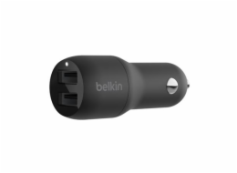 Belkin BOOST CHARGE™ 24W Duální USB-A nabíječka do auta, černá