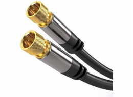 PremiumCord Satelitní antenní HQ kabel F male - F male (135 dB) 4x stíněný 1,5m