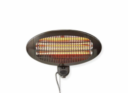 Nedis HTPA110EBK - Venkovní Topné Těleso | 2000 W | 3 Nastavení Teploty | Na zeď | IP34 | Černá
