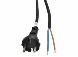 Solight flexo šňůra, 2x 1mm2, gumová, černá, 5m - PF31