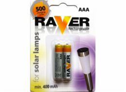 RAVER AAA 400 mAh 1332112040 Raver baterie nabíjecí HR03 (AAA), 2 ks v blistru B7414