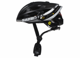 SAFE-TEC Chytrá Bluetooth helma/ Repro/ MIPS/ TYR3 Black-silver M