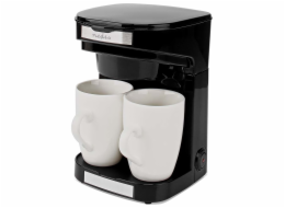 NEDIS kávovar/ na dva šálky/ kapacita 0,25 l/ automatické vypnutí/ černý
