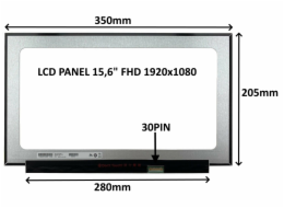 SIL LCD PANEL 15,6" FHD 1920x1080 30PIN MATNÝ IPS / BEZ ÚCHYTŮ 77021571 LCD PANEL 15,6" FHD 1920x1080 30PIN MATNÝ IPS / BEZ ÚCHYTŮ